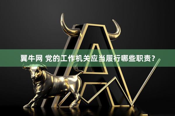 翼牛网 党的工作机关应当履行哪些职责？