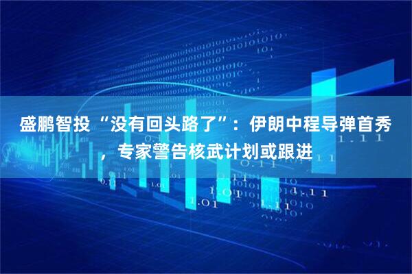 盛鹏智投 “没有回头路了”：伊朗中程导弹首秀，专家警告核武计划或跟进